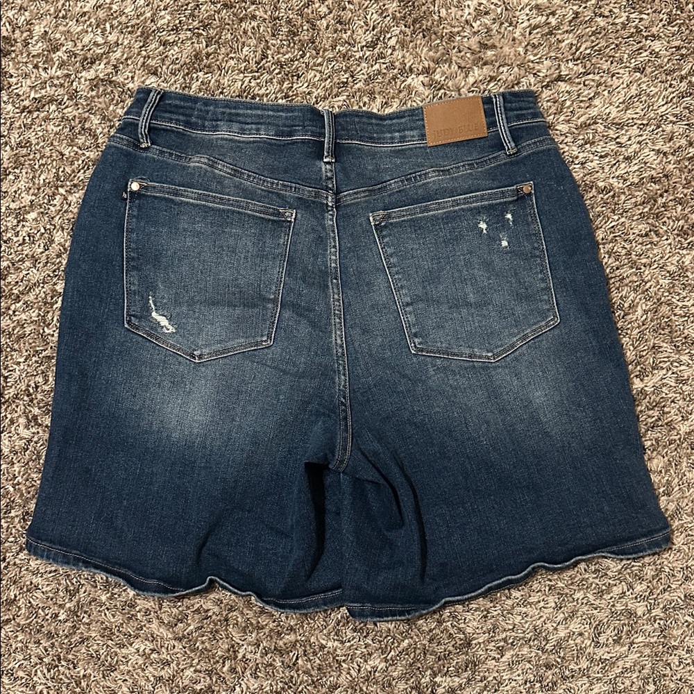Judy Blue Bermuda Denim Jean Shorts Blue 3XL - Picture 2 of 8
